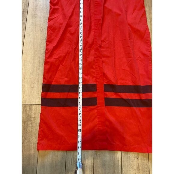 Vintage Imperial Fashion House Robe Kimono Duster Chinese Red *SEE MEASUREMENTS - Picture 6 of 10